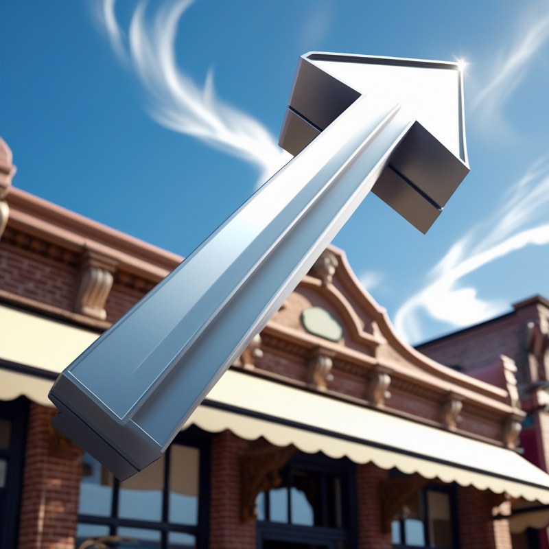 Arrow pointing up and right