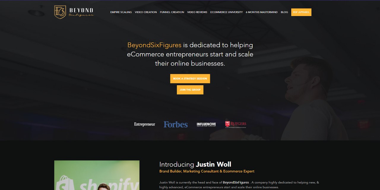 Beyond Six Figures' website.