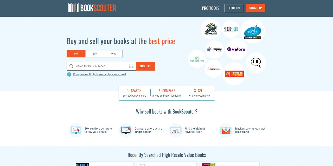 BookScouter's website.