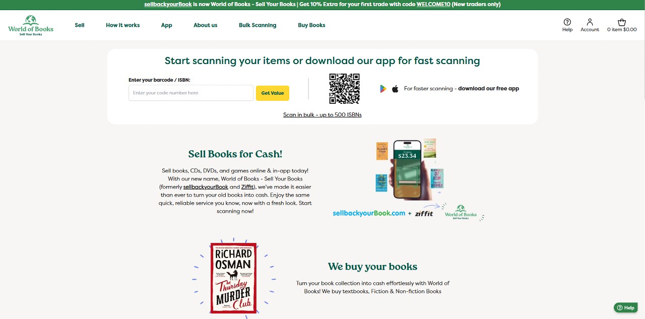 Cash4Books' website.