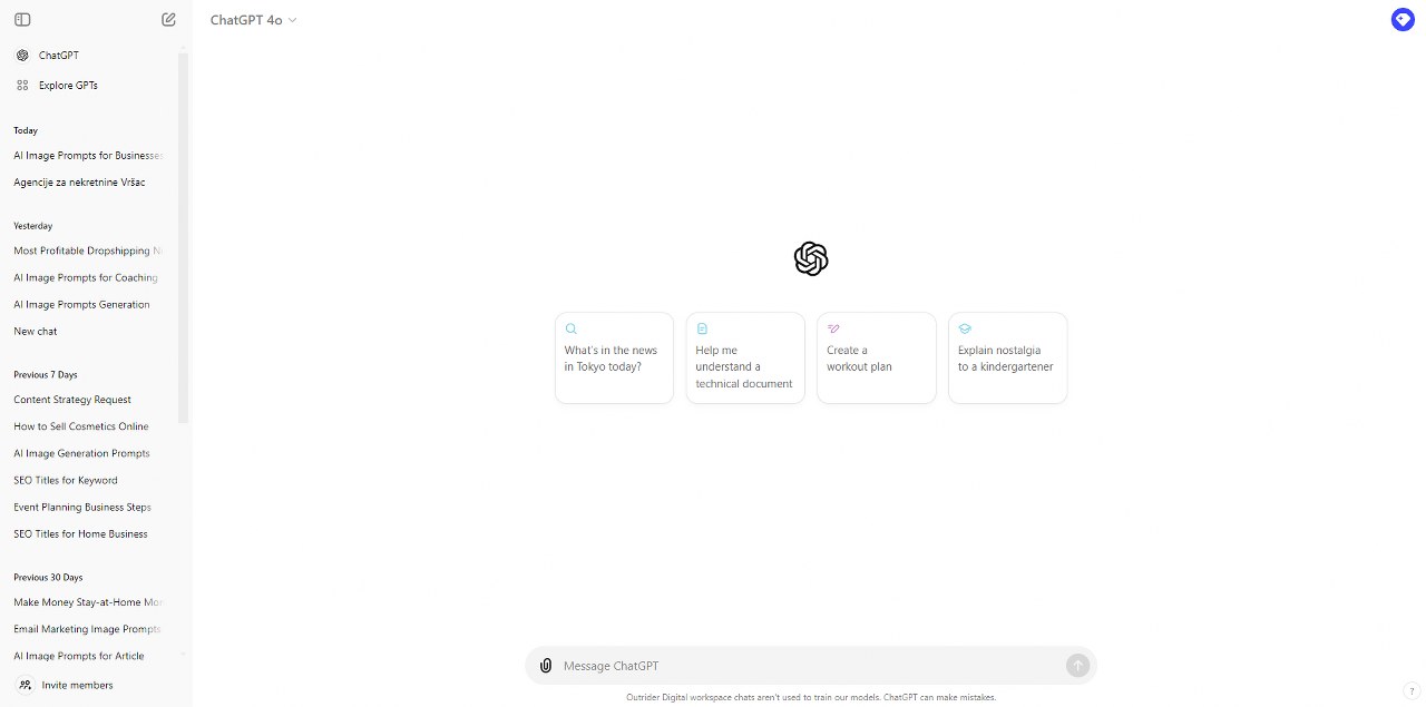 ChatGPT's user interface.
