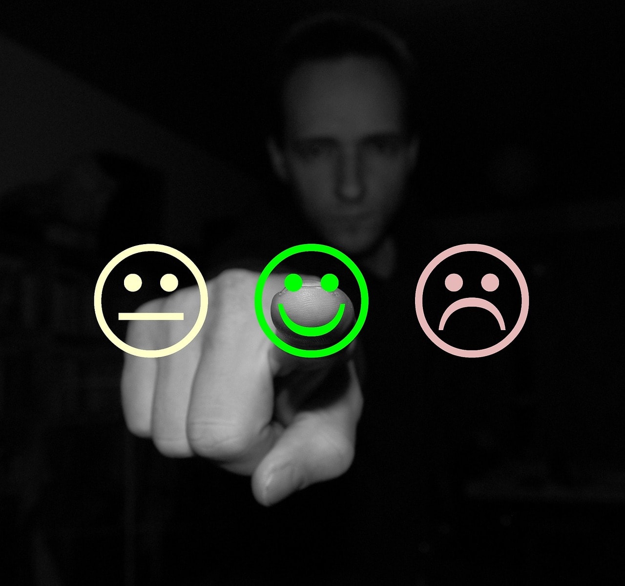 Customer feedback emojis.