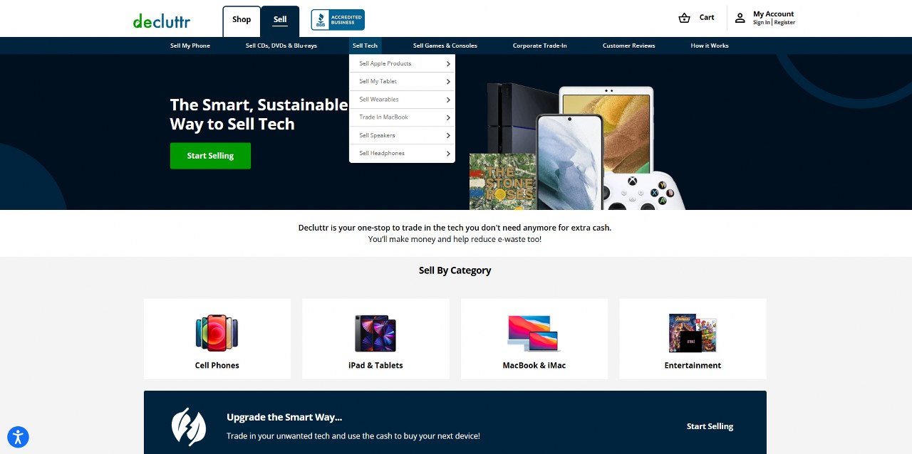 Decluttr's website.
