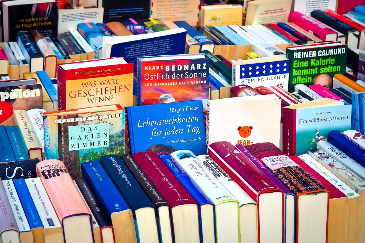 Different kinds of textbooks.
