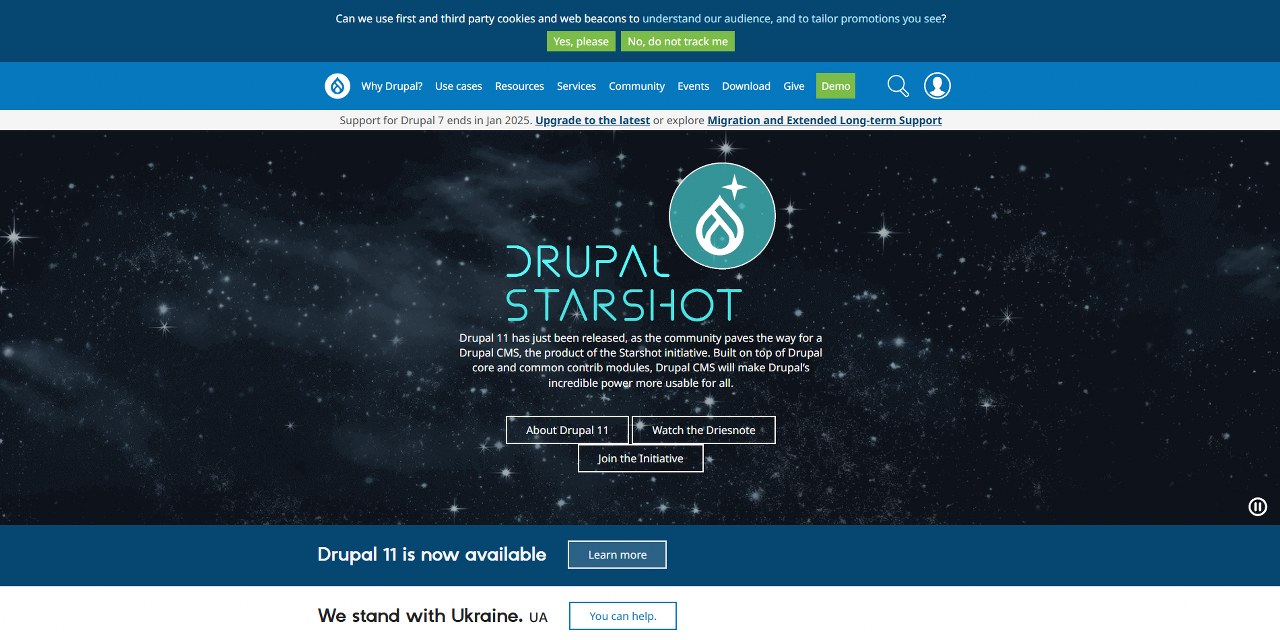 Drupal's website.