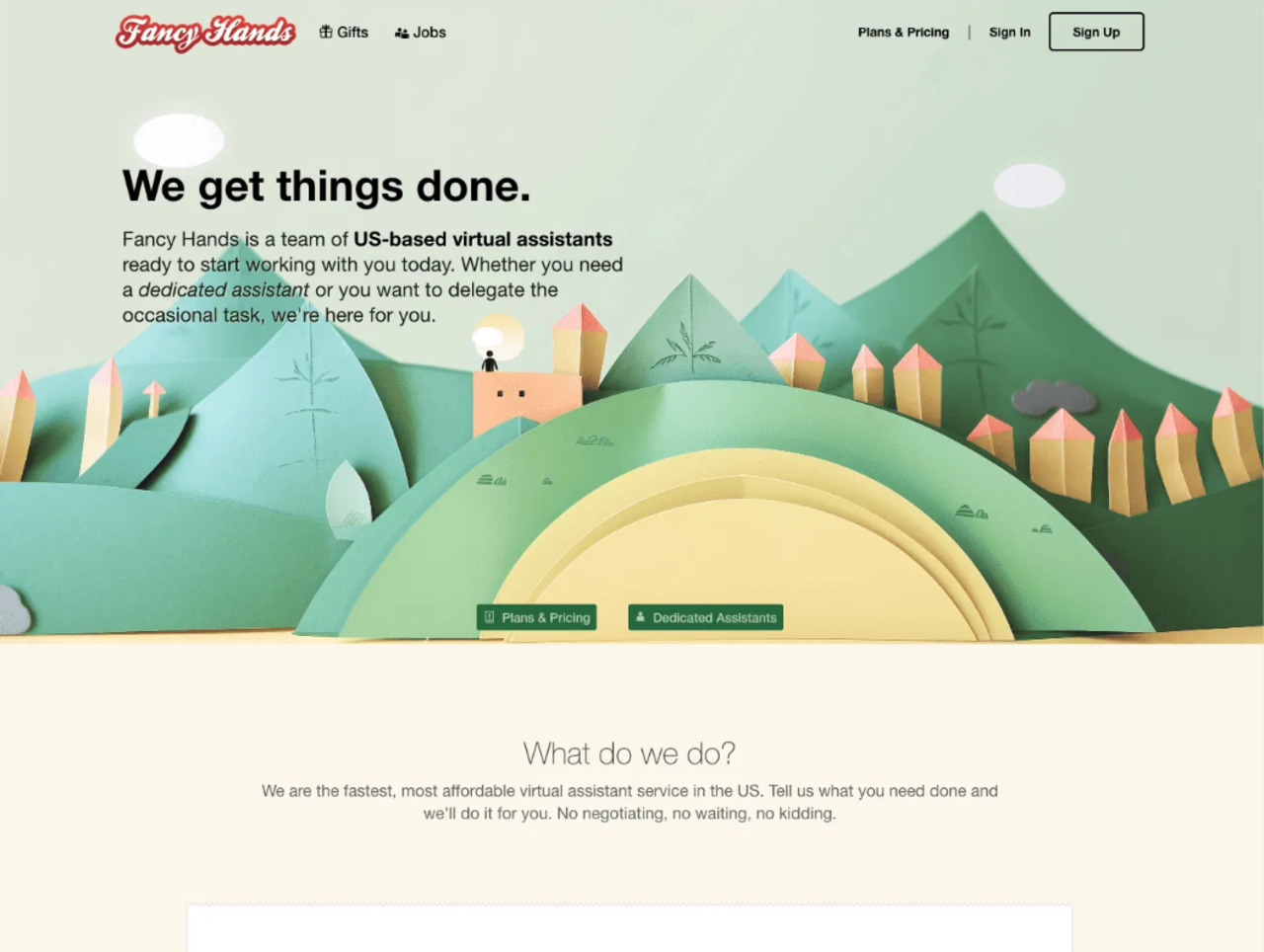 Fancy Hands' website.