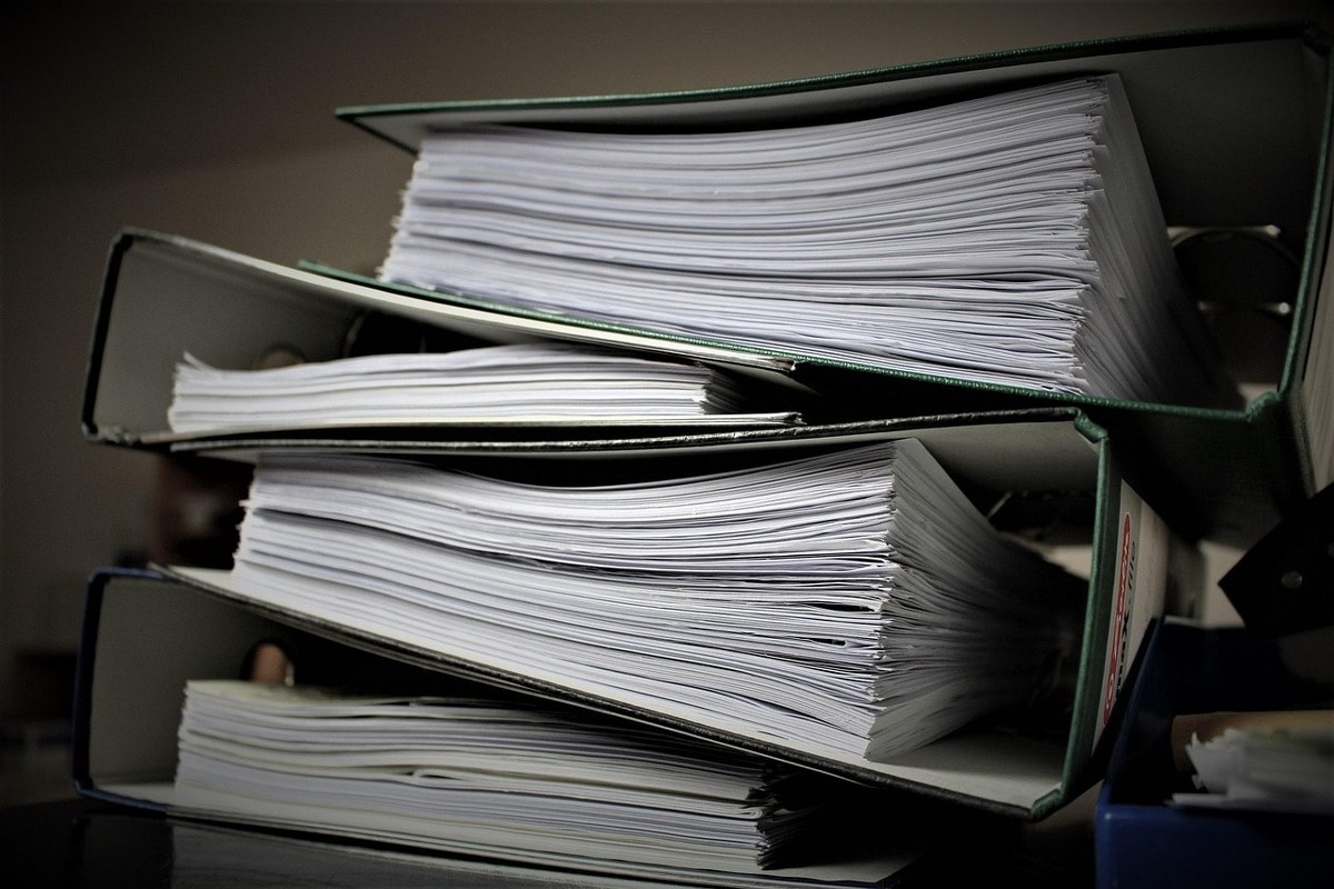 Files for record keeping.