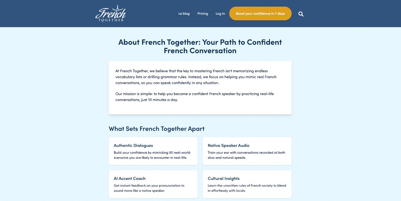 French Together's website.