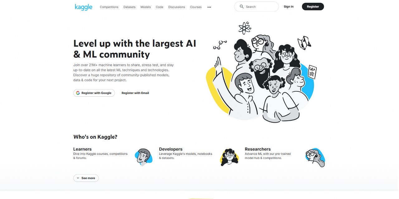 Kaggle's website.