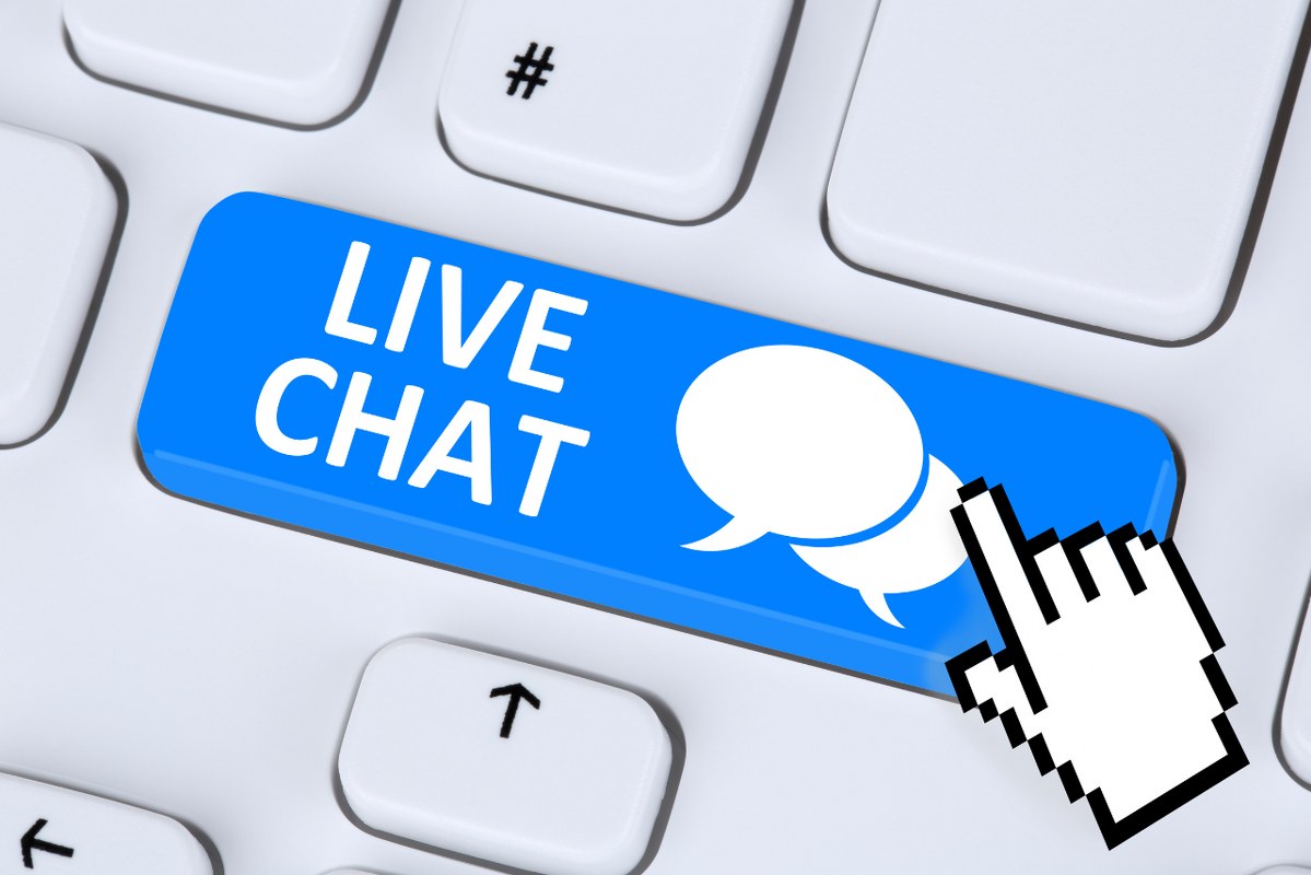 Live Chat contact communication customer service message.