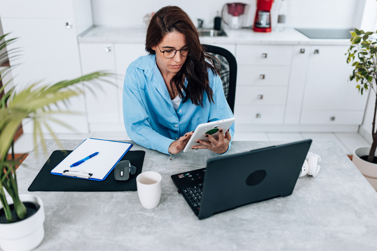Mom seriously checks on family business' social media accounts.