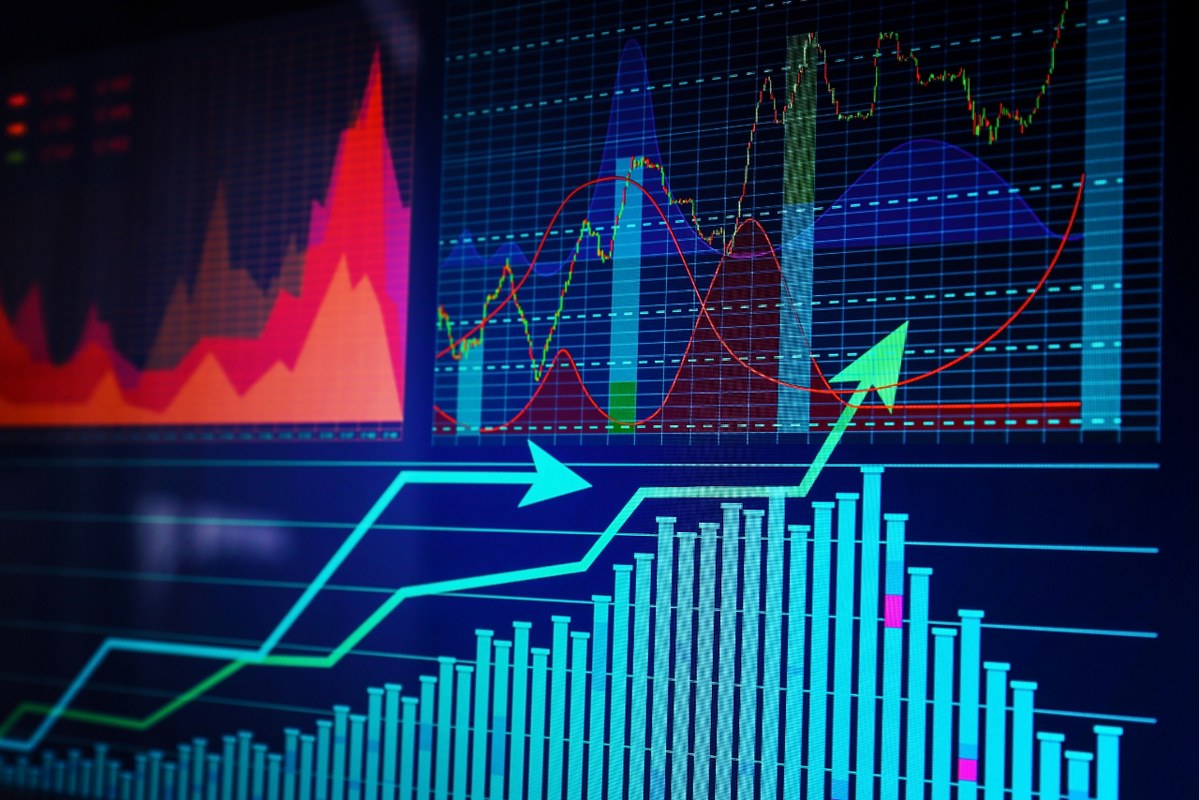 Monitor with Stock Data.