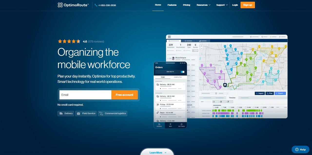 OptimoRoute's website.
