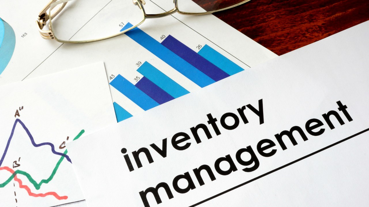 Paper with inventory management data.