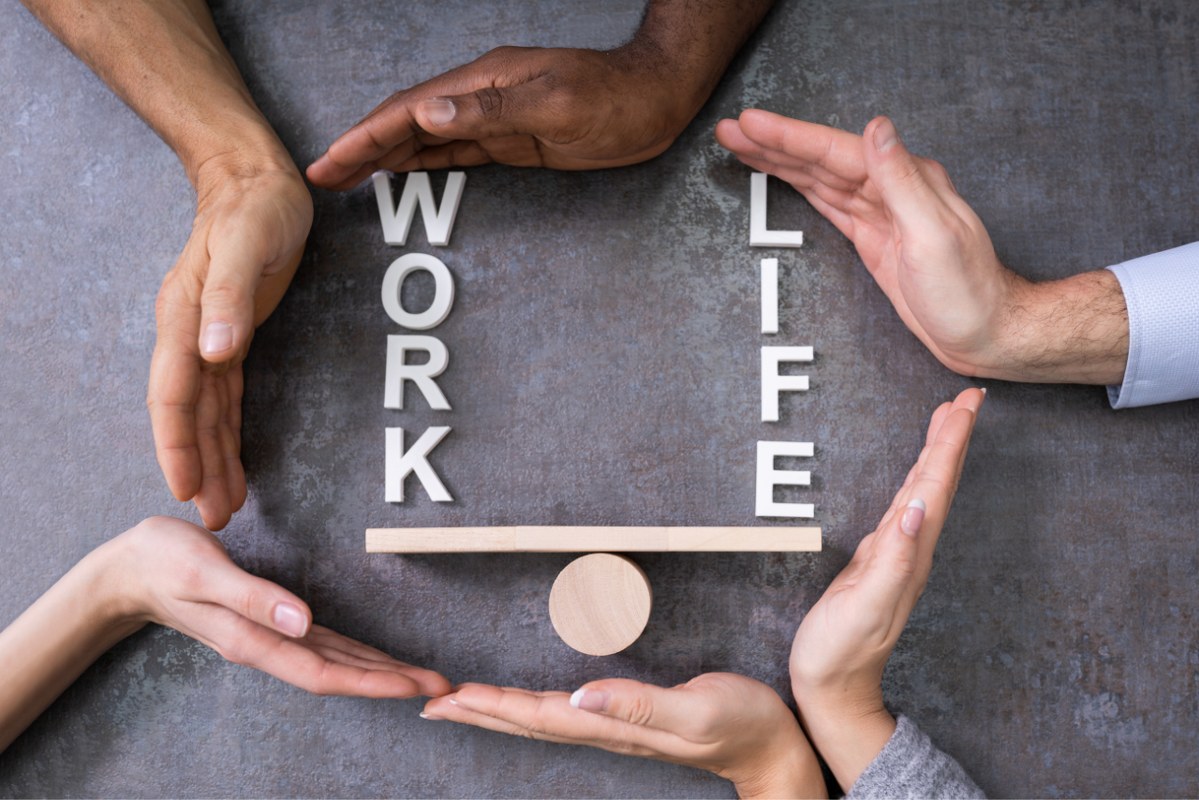 People Protecting Balance Between Life And Work.