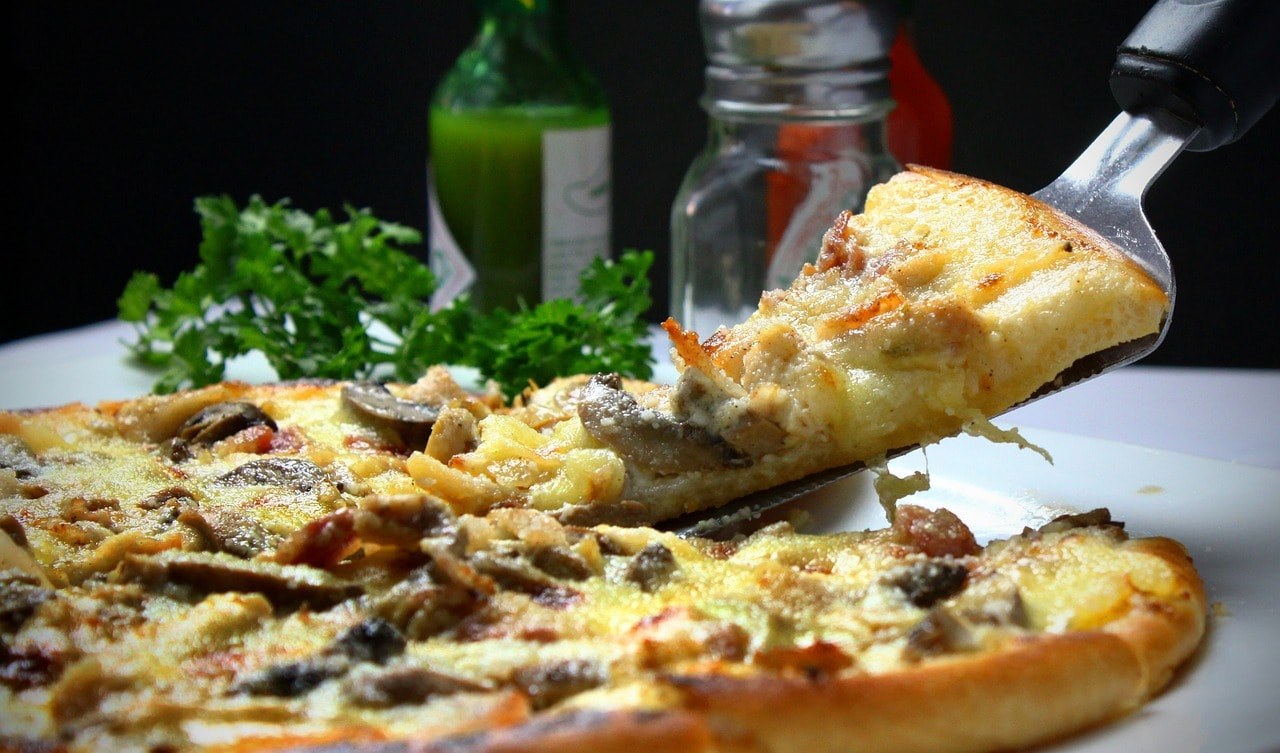 Pizza slices.