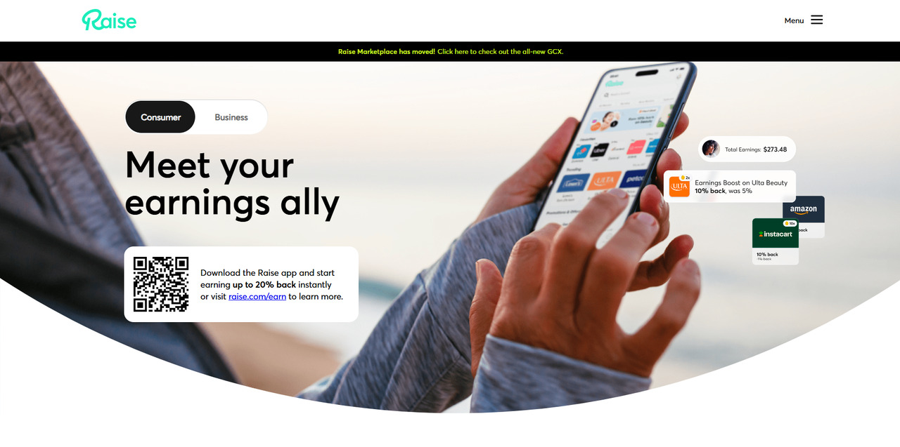 Raise's website.