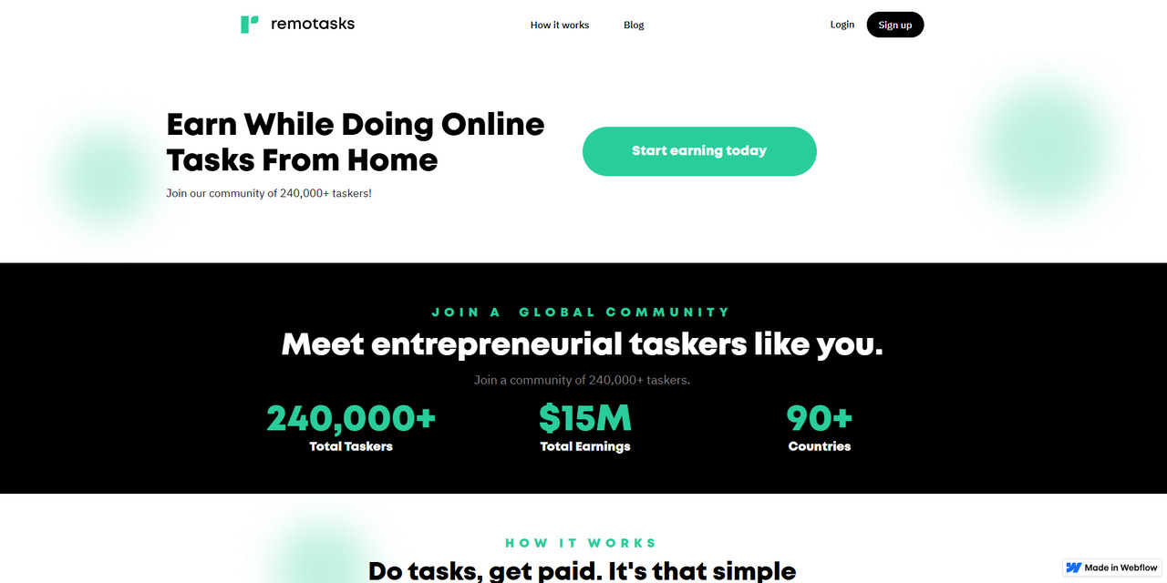 Remotasks' website.