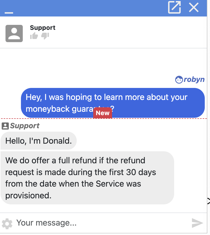 Livechat conversation