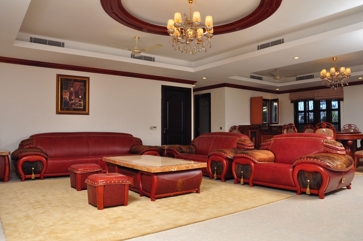 Sofa sets making up part of furniture inventory.