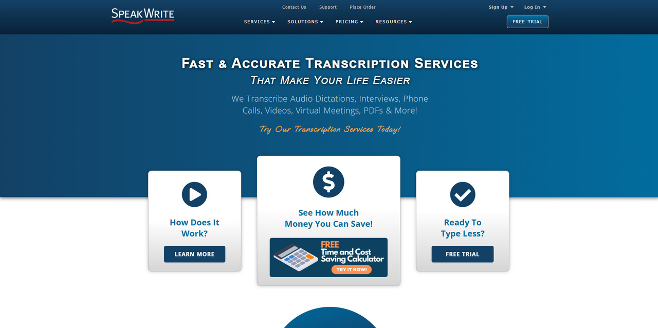 SpeakWrite's website.