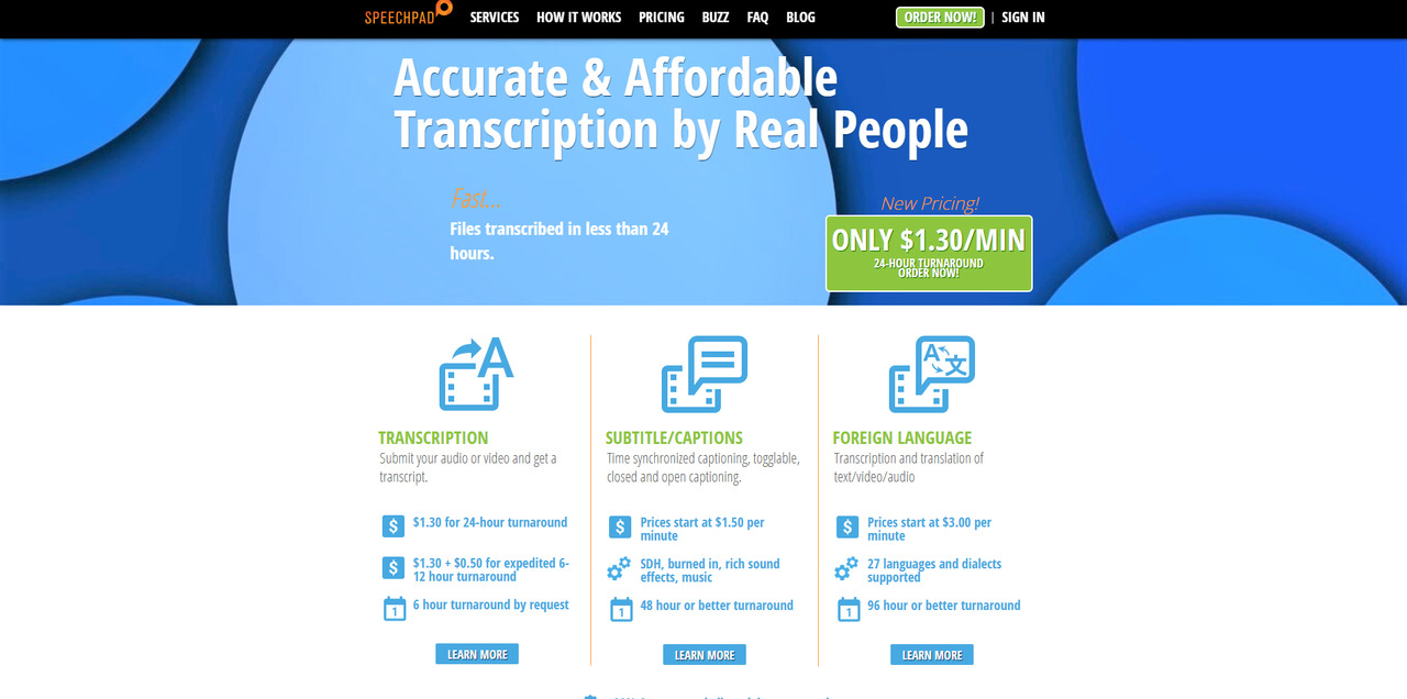 Speechpad's website.