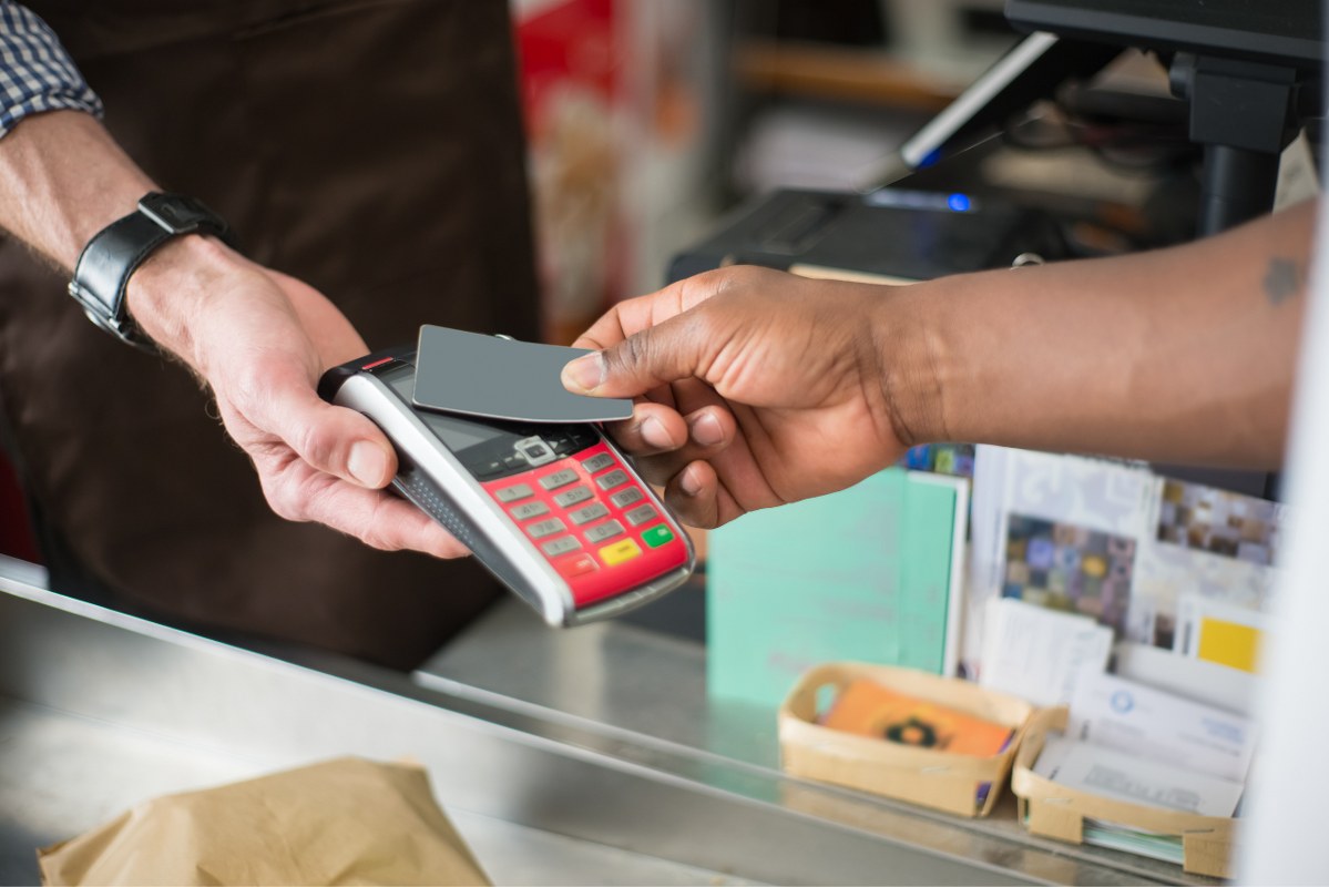 Swiping card using terminal.