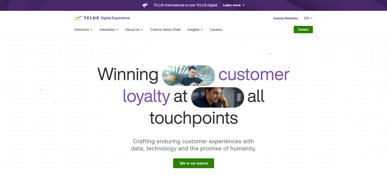 TELUS International's website.