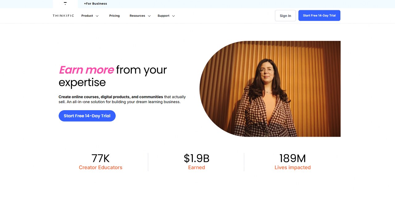 Thinkific website