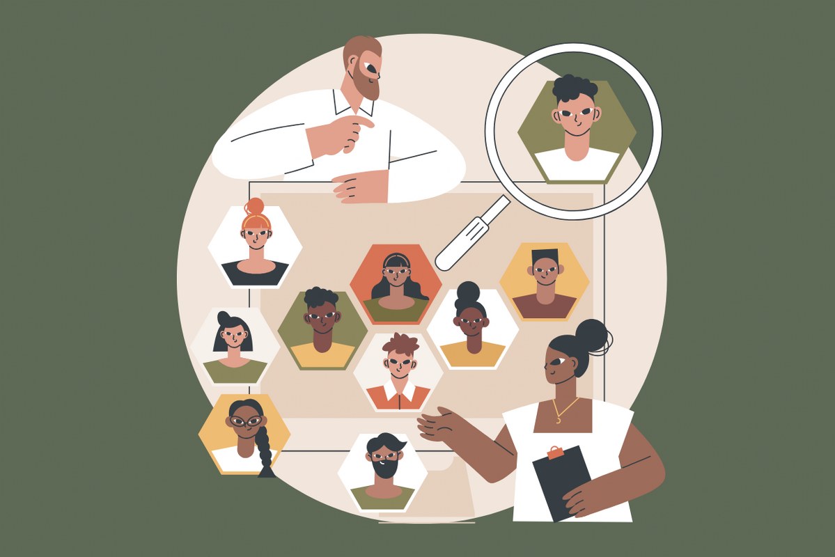 Various customer Persona cartoon illustration.