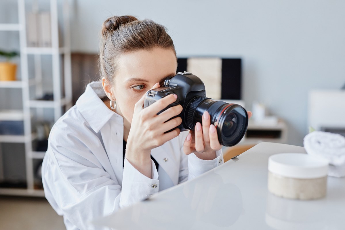Woman Doing Product Photography.
