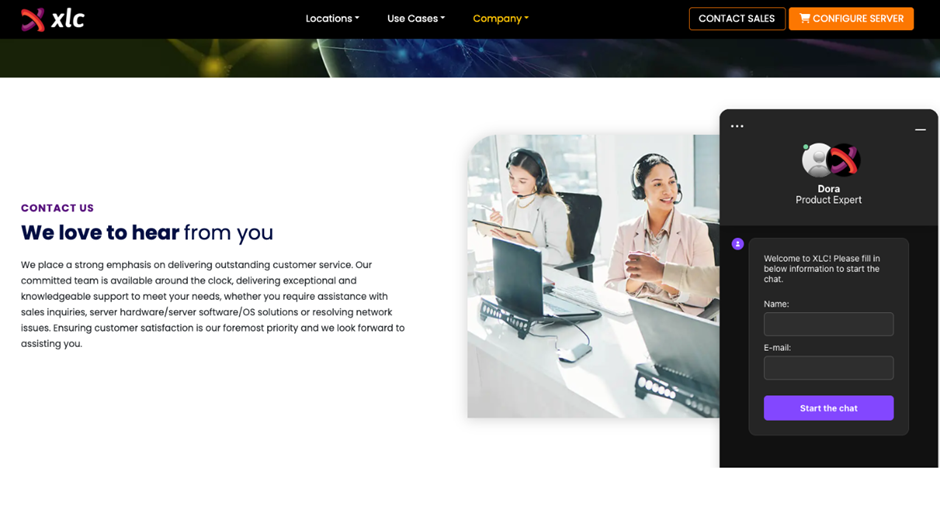 XLC hosting customer support