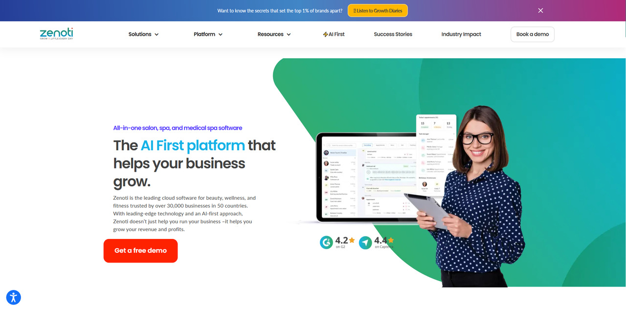 Zenoti's website.