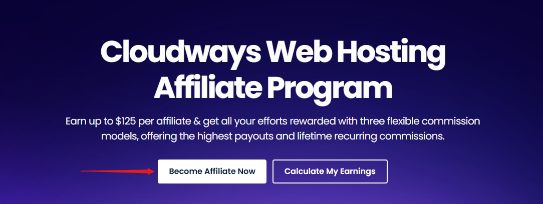 Cloudways Affiliate Program login