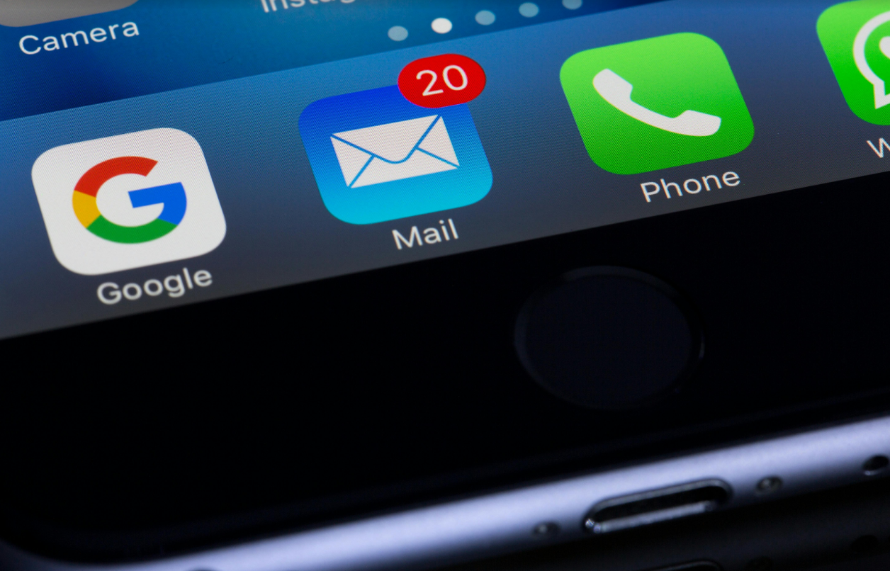 Email message icon shown on a mobile device screen