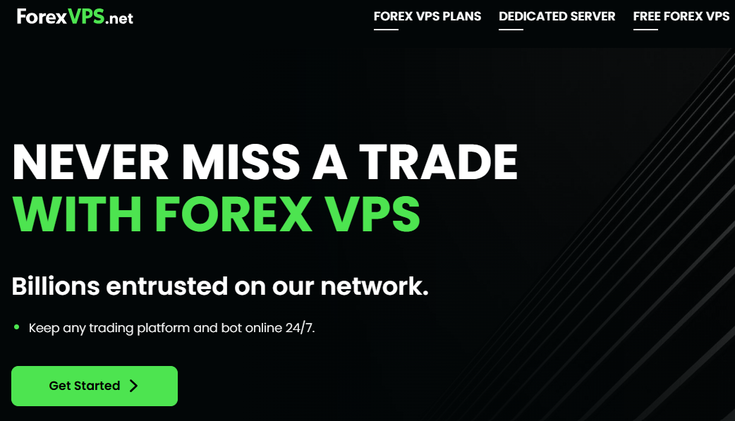 ForexVPS coupon codes homepage screenshot