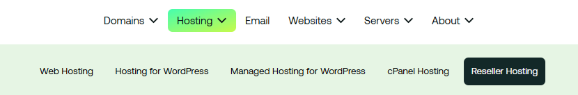 Screenshot of Hosting.com Reseller Hosting coupons landing page