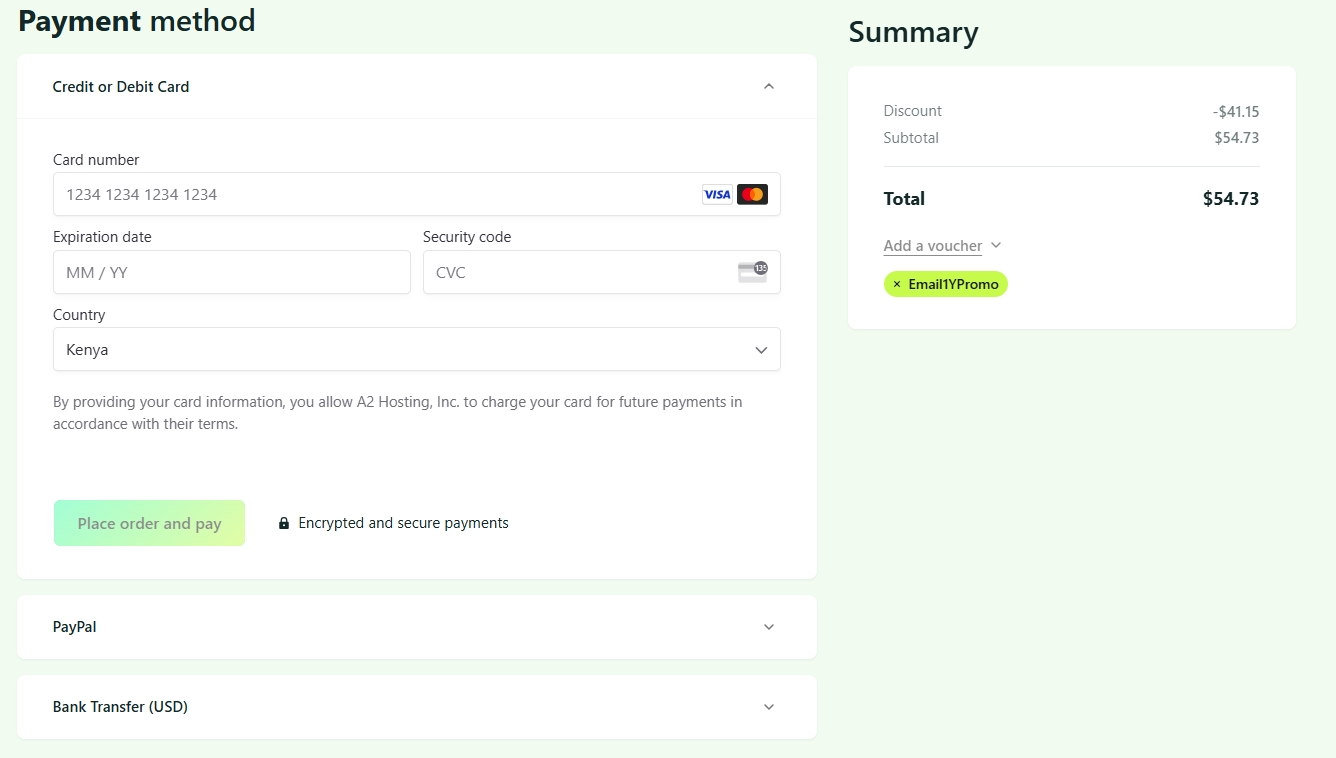 Payment methods