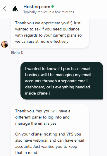 Livechat conversation