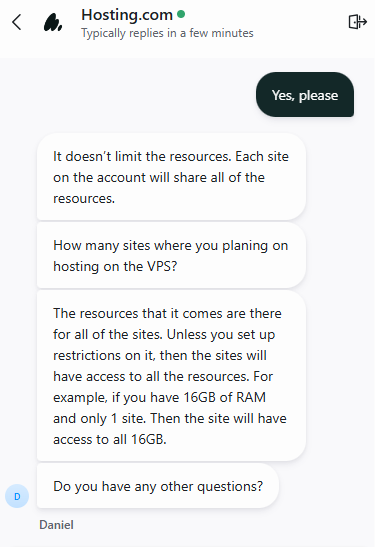 Livechat conversation