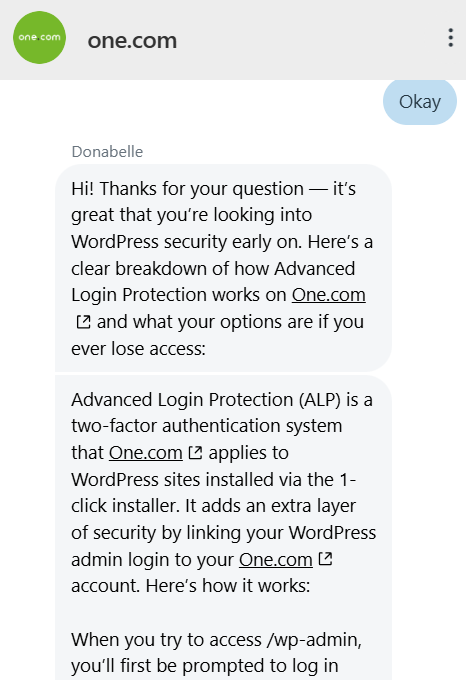 Livechat conversation