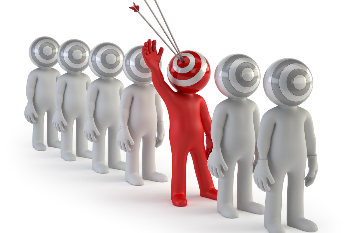 3d small people - target audience concept.