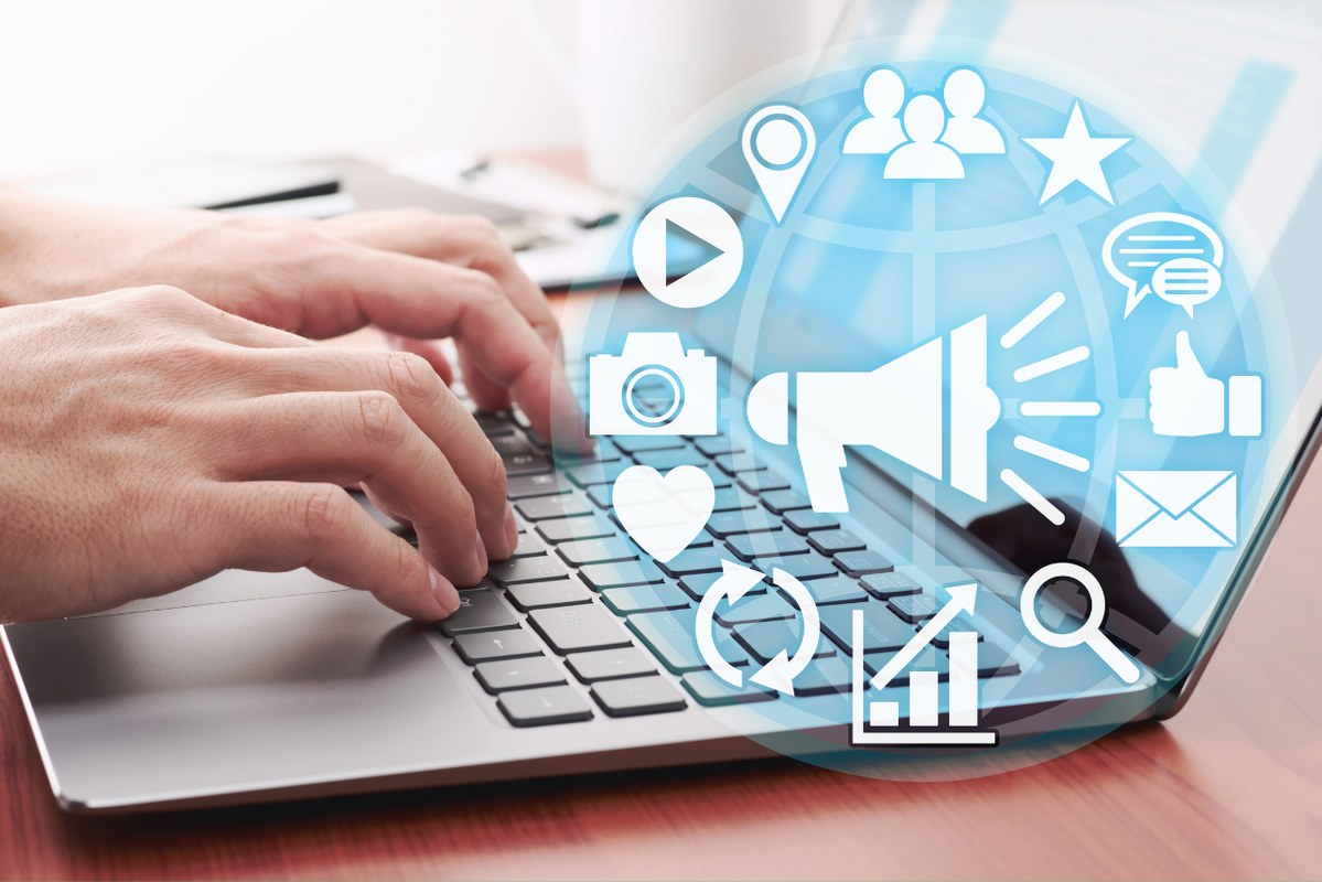 A visual representation of digital marketing strategies and tools.