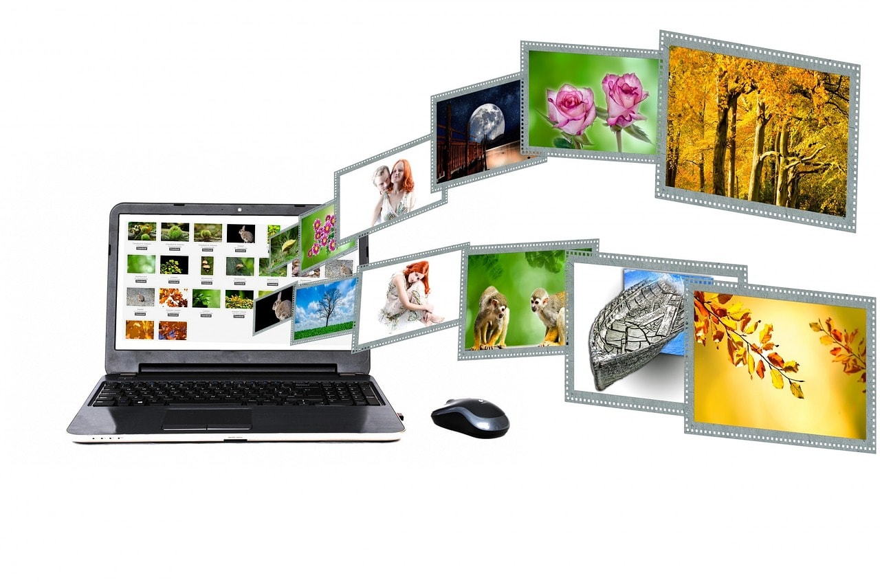 A website with picture cards.