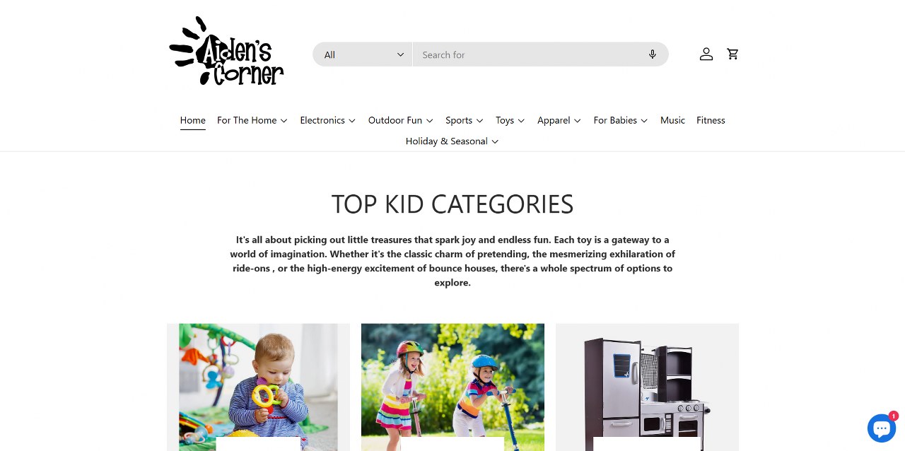 Aiden's Corner's website.