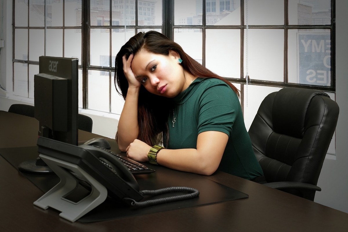 An unhappy businessperson.