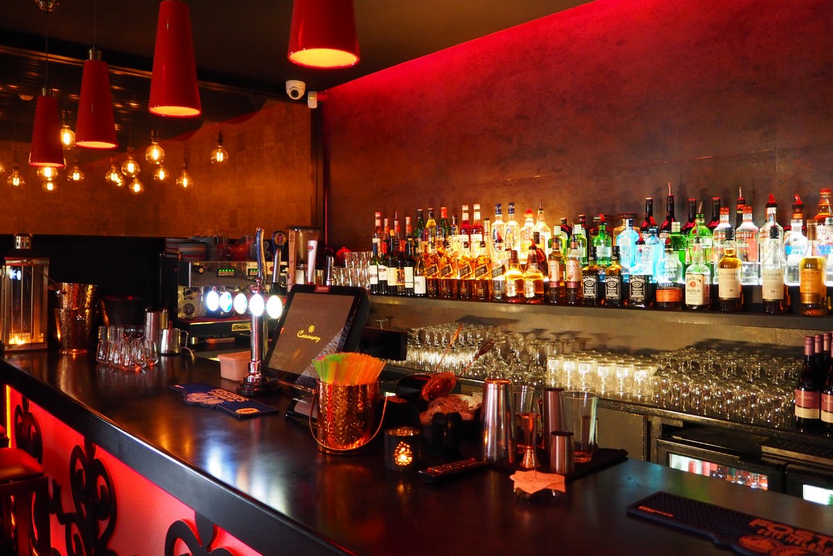 Assorted Bottle Inside bright Bar.
