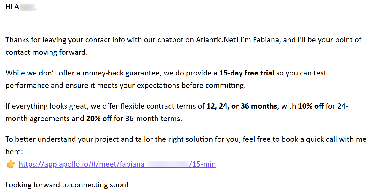 Email conversation