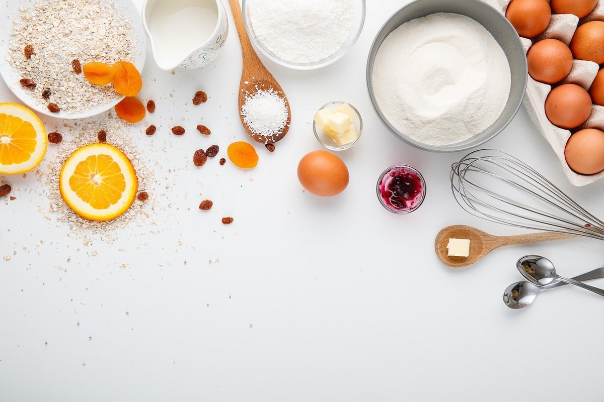 Baking ingredients.