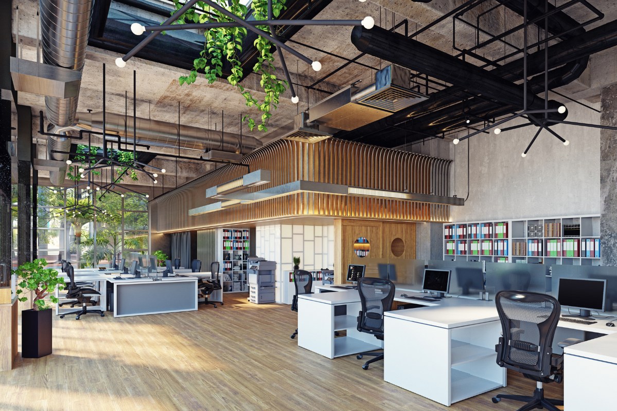 Beautiful Modern Office Interior.